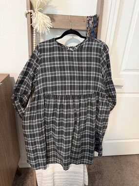 wild fable Black and White Plaid Top/Dress